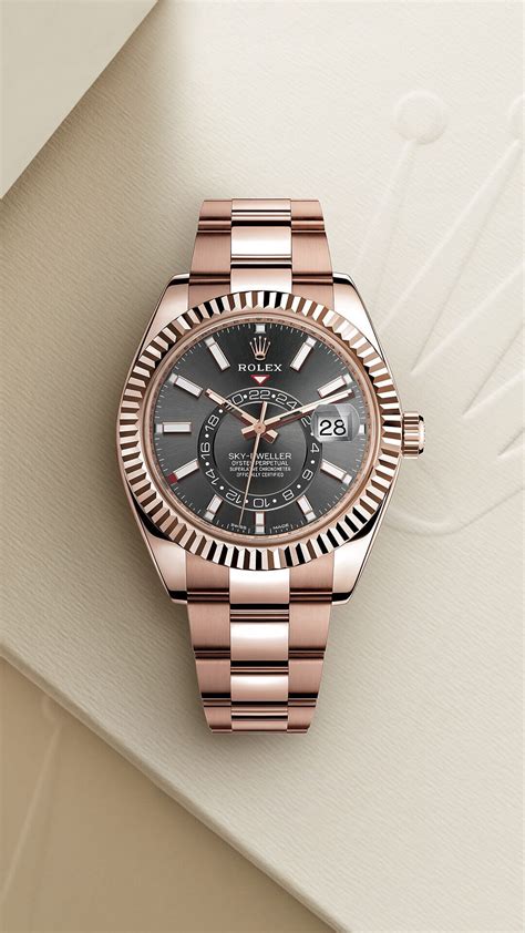 rolex oyster perpetual sky-dweller everose gold|rolex sky dweller for sale.